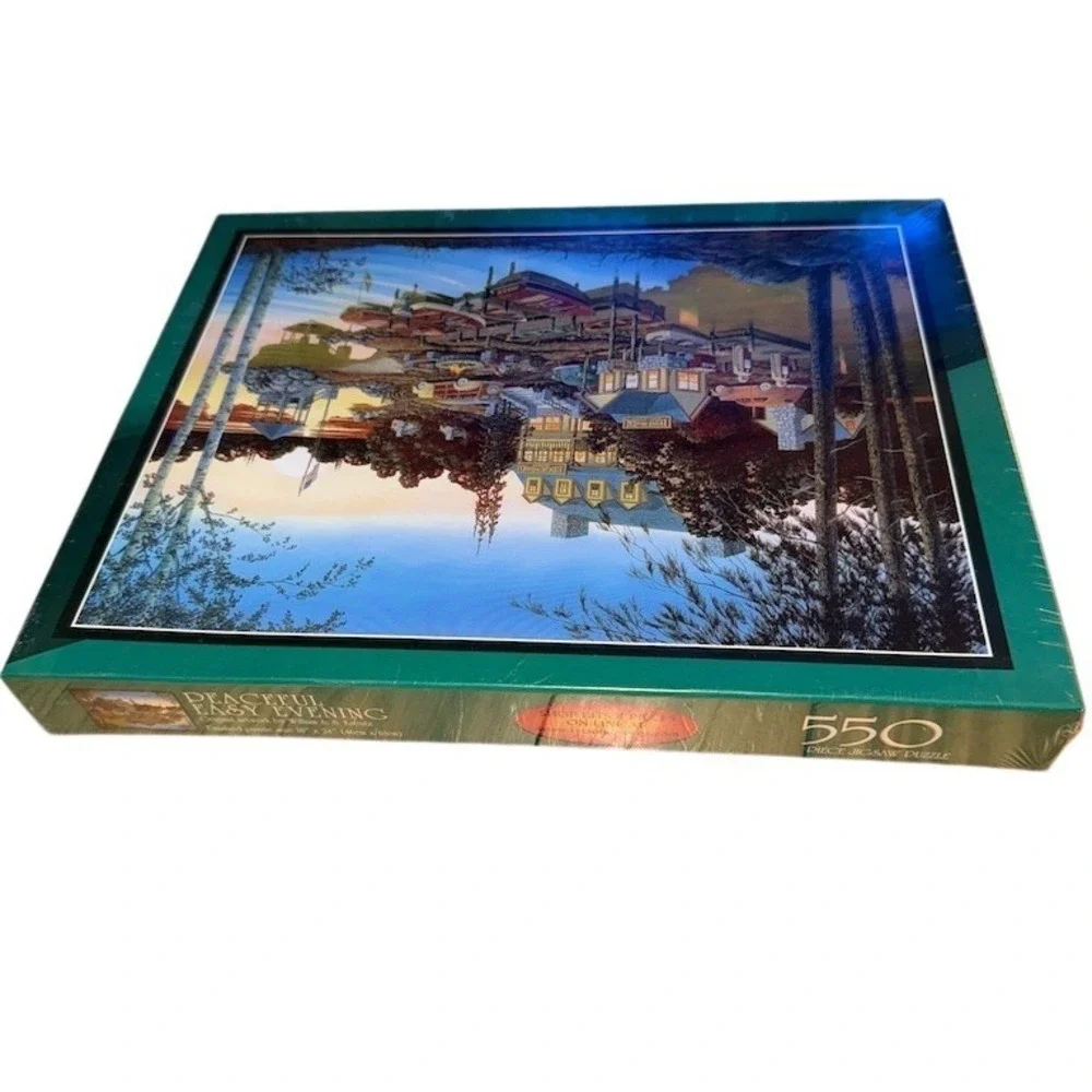 MasterPieces Peaceful Easy Evening‎ 550-Piece Jigsaw Puzzle Lakeside NIB